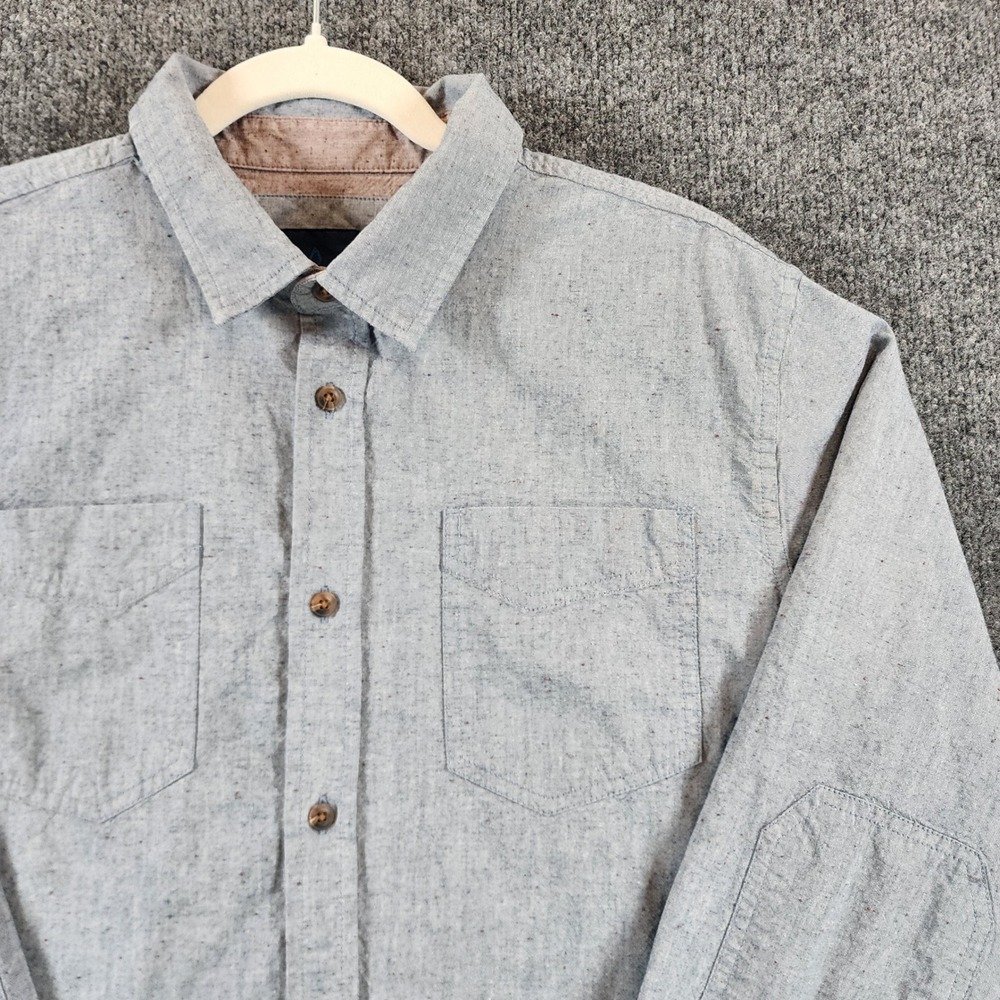 PrAna Mens Organic Cotton Minimalist Gorpcore Workwear Shirt Size M